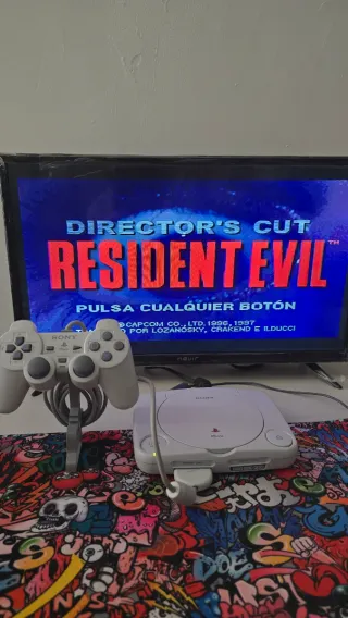 Consola Sony PSone con supporto