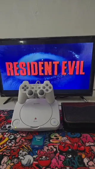 Consola Sony PSone con supporto