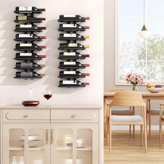 Botellero Pared 8 Niveles Negro