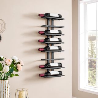 Botellero Pared 8 Niveles Negro