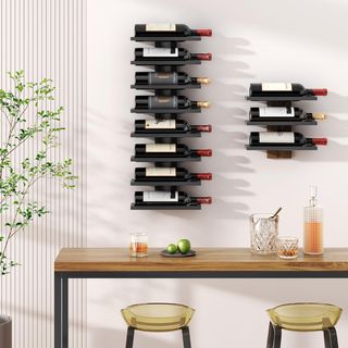 Botellero Pared 8 Niveles Negro