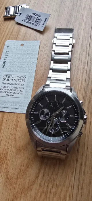 Reloj Armani Exchange Negro y Plateado