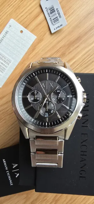 Reloj Armani Exchange Negro y Plateado