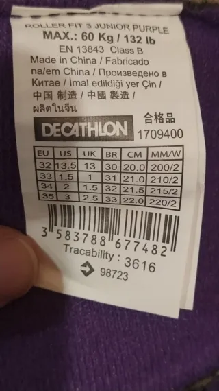 Patines en línea infantiles morados