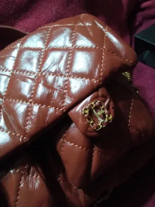 Bolso Chanel Marrón Dorado