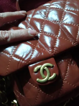 Bolso Chanel Marrón Dorado