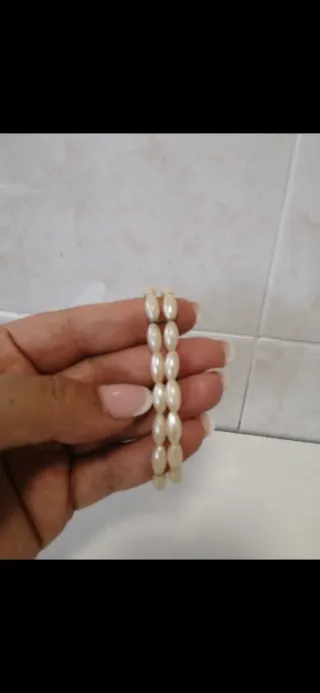 6 pcs Pulseras de cuentas y perlas