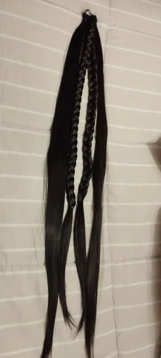 Pelo Fallera 2 Trenzas y 2 Mallas Marrón Oscuro