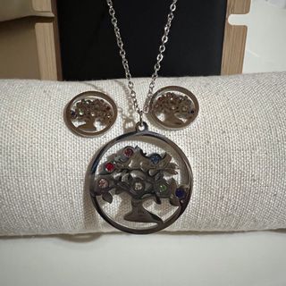Conjunto Collar y Pendientes Árbol de la Vida