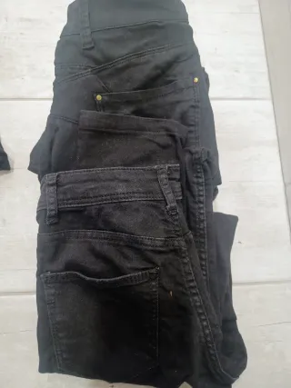 Lote 3 pantalones pitillo negros talla 32