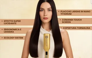 Piastra professionale capelli oro
