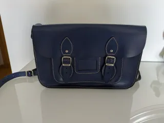 Bolso piel azul