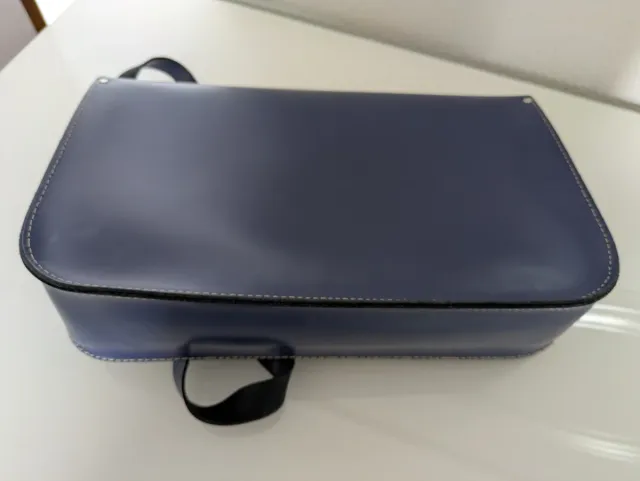 Bolso piel azul