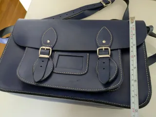 Bolso piel azul