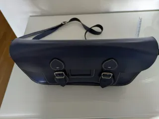 Bolso piel azul