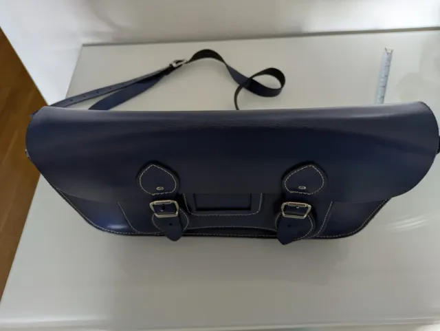 Bolso piel azul