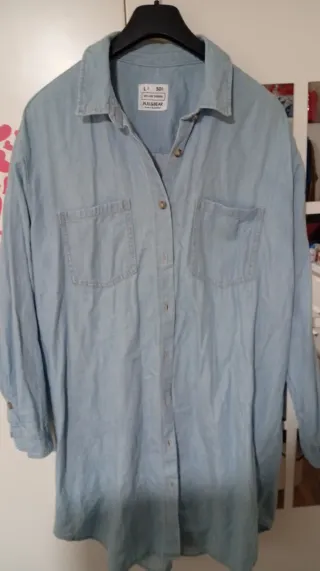 Vestido Camisa Vaquero Pull&Bear Talla L