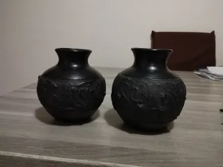 Juego de 3 jarrones negros