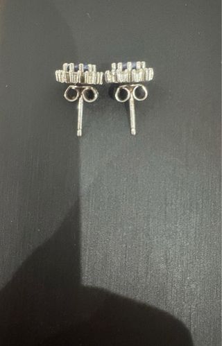 Pendientes de Plata con Circonita Azul