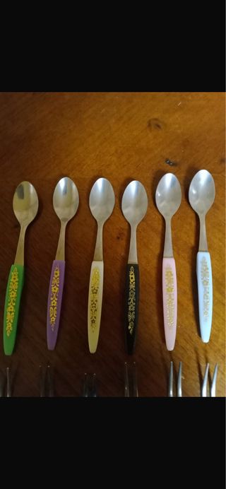 Set 6 forchettine e cucchiaini vintage