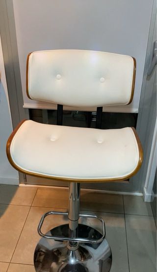 Juego 2 Taburetes Altos Cocina Madera y Metal