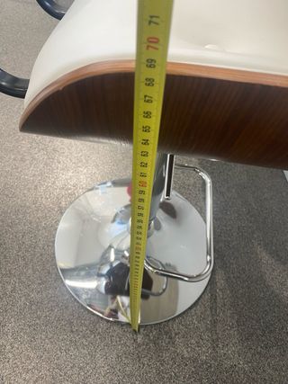 Juego 2 Taburetes Altos Cocina Madera y Metal