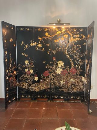 Biombo chino lacado