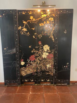 Biombo chino lacado