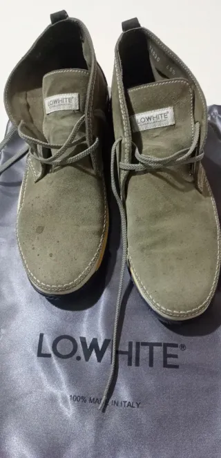 LO.WHITE Scarpe Uomo Suede Tg 40.5