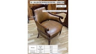 Mesa de Despacho Madera de caoba Doble Confidente