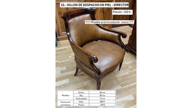 Mesa de Despacho Madera de caoba Doble Confidente