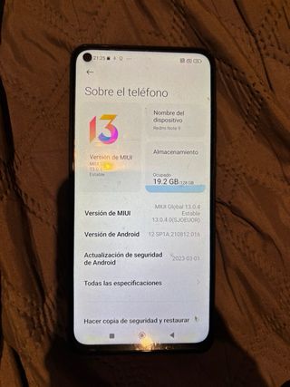 Xiaomi Redmi Note 9 Azul Turquesa