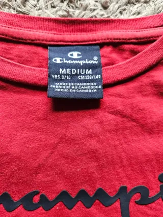 Camiseta Champion Roja Manga Larga