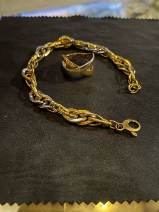 Anillo Oro 18k Entrelazado