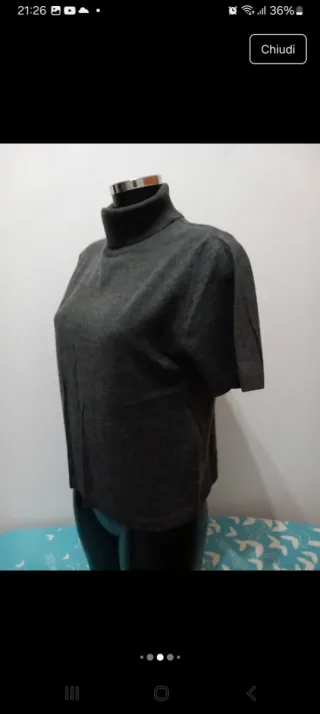 Maglioncino OVS grigio manica corta donna