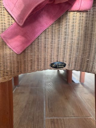 Sillas de comedor de mimbre y tela