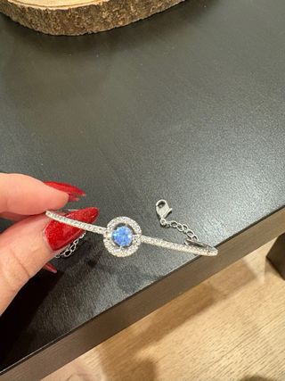 Pulsera Swarovski Azul y Plateada