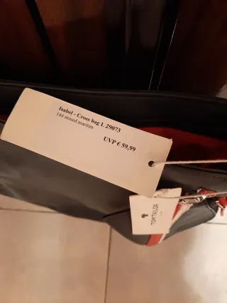 Bolso bandolera Tom Tailor negro y rojo