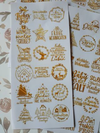 Adesivi Sticker Natale Oro