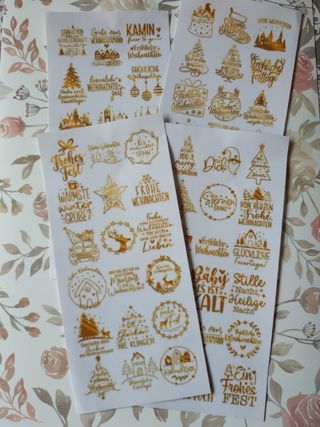 Adesivi Sticker Natale Oro