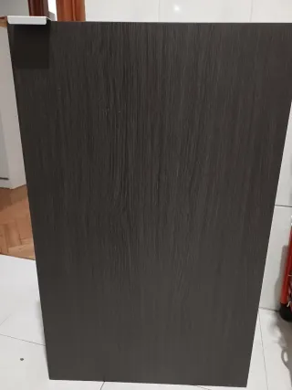 Mueble baño Ikea madera y cristal