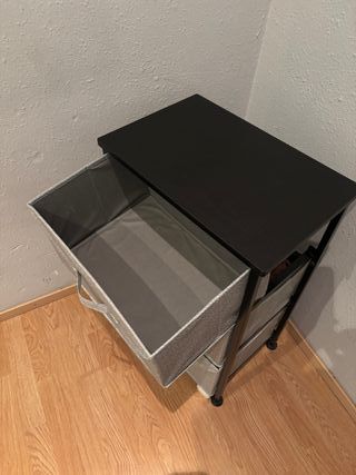 Cajonera Organizador 3 Cajones Tela Negra