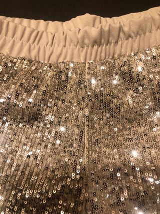 Pantaloncini sera strass moda argento