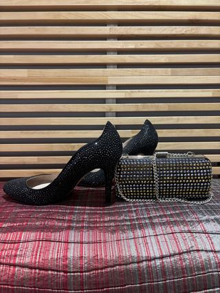 Conjunto Zara Woman Zapatos y Bolso Fiesta