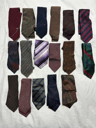 Lote Corbatas Seda Varias Marcas Celine Basile Etc