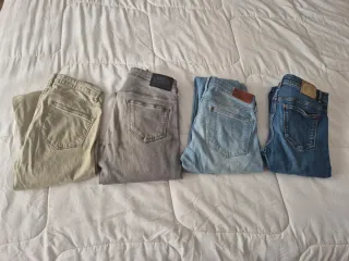 Lote 4 Pantalones Tejanos del zra, hm, berskha