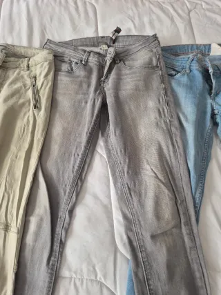 Lote 4 Pantalones Tejanos del zra, hm, berskha