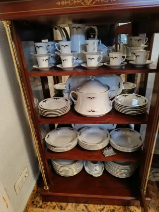 Vajilla completa de porcelana sin el mueble