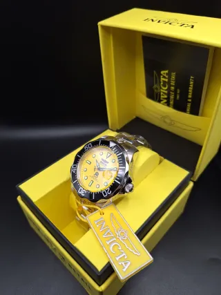 Invicta Grand Diver 3048 Reloj Amarillo y Plateado