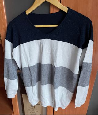 Jersey brillante rayas nuevo